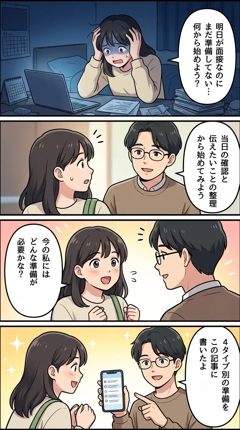 明日 面接 何もしてない